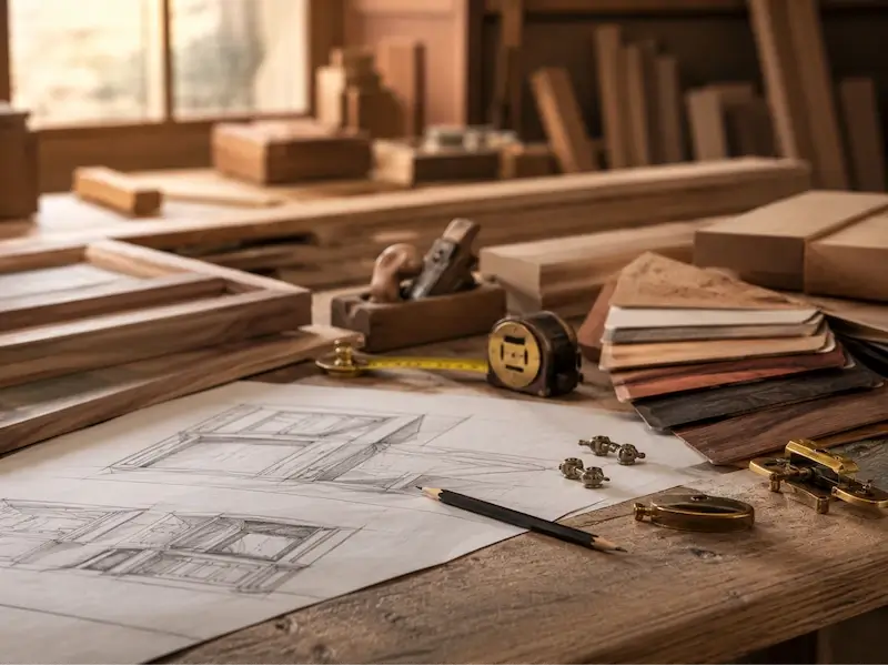 bespoke joinery craftsmanship at the rustic chalet